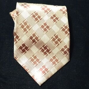 Classic Brown Plaid Men's Tie